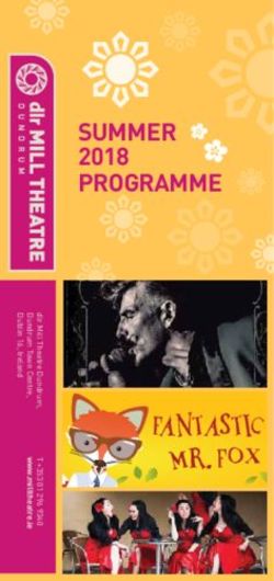 SUMMER 2018 PROGRAMME - FANTASTIC MR. FOX - MILL THEATRE