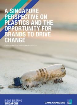 A SINGAPORE PERSPECTIVE ON PLASTICS AND THE OPPORTUNITY FOR BRANDS TO DRIVE CHANGE - IPSOS BRIEFING