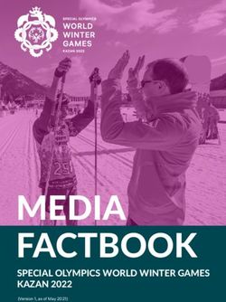 MEDIA FACTBOOK SPECIAL OLYMPICS WORLD WINTER GAMES KAZAN 2022 - (Version 1, as of May 2021)