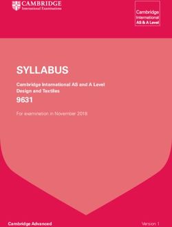 SYLLABUS 9631 Cambridge International AS and A Level Design and Textiles