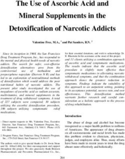 The Use of Ascorbic Acid and Mineral Supplements in the Detoxification of Narcotic Addicts