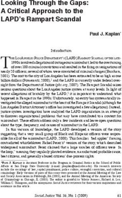 Looking Through the Gaps: A Critical Approach to the LAPD's Rampart Scandal