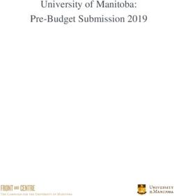 University of Manitoba: Pre-Budget Submission 2019