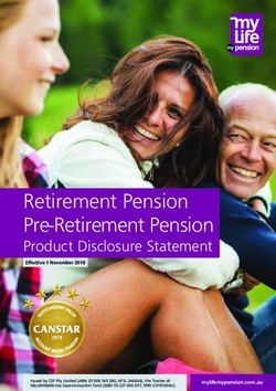 Retirement Pension Pre-Retirement Pension