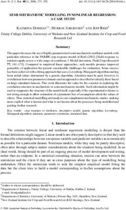 SEMI-MECHANISTIC MODELLING IN NONLINEAR REGRESSION: A CASE STUDY