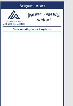 August - 2021 Your monthly news & updates - Eastern Area Agency on Aging