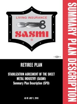 SASMI RETIREE PLAN - LIVING INSURANCE