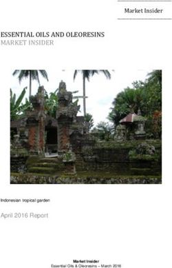 ESSENTIAL OILS AND OLEORESINS MARKET INSIDER - Market Insider - International Trade Centre