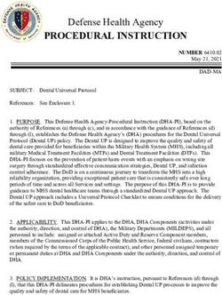 PROCEDURAL INSTRUCTION - Defense Health Agency - Health.mil