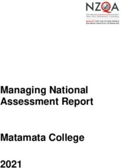 Managing National Assessment Report Matamata College 2021