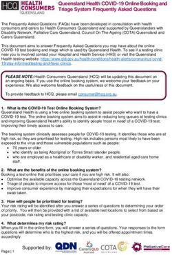 Queensland Health COVID-19 Online Booking and Triage System Frequently Asked Questions