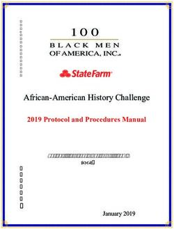 African-American History Challenge - 2019 Protocol and Procedures Manual - 100 Black Men of America, Inc.