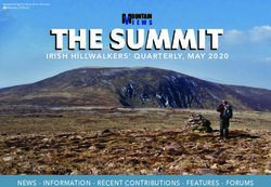 THE SUMMIT IRISH HILLWALKERS' QUARTERLY, MAY 2020 - NEWS - INFORMATION - RECENT CONTRIBUTIONS - FEATURES - FORUMS - MOUNTAINVIEWS