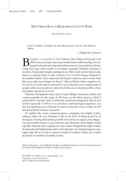 THE URBAN BIAS IN RESEARCH ON CIVIL WARS