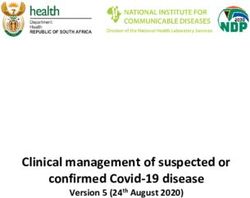 Clinical management of suspected or confirmed Covid-19 disease - Version 5 (24th August 2020) - NICD