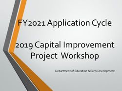 FY2021 Application Cycle 2019 Capital Improvement Project Workshop - Department of Education & Early Development