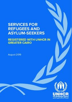 SERVICES FOR REFUGEES AND ASYLUM-SEEKERS - REGISTERED WITH UNHCR IN GREATER CAIRO
