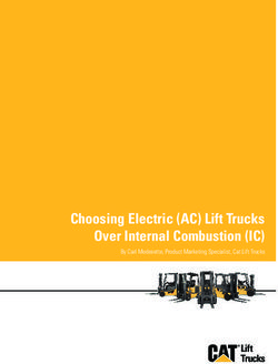 Choosing Electric (AC) Lift Trucks Over Internal Combustion (IC) - By Carl Modesette, Product Marketing Specialist, Cat Lift Trucks