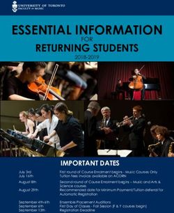 ESSENTIAL INFORMATION - RETURNING STUDENTS - University of Toronto