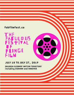 Fabfilmfest.ca - JULY 18 TO JULY 27, 2019 SAUGEEN OJIBWAY NATION TERRITORY including DURHAM and HANOVER - Fabulous Festival ...