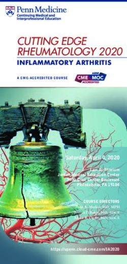 CUTTING EDGE RHEUMATOLOGY 2020 - INFLAMMATORY ARTHRITIS - Penn CME
