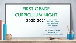 FIRST GRADE CURRICULUM NIGHT - 2020-2021 MS. BARBER MRS. HALL-ALLEN MRS. MCFADDEN - Fulton ...