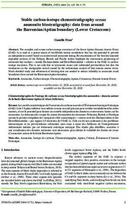 Stable carbon-isotope chemostratigraphy versus ammonite biostratigraphy: data from around the Barremian/Aptian boundary (Lower Cretaceous) - strata