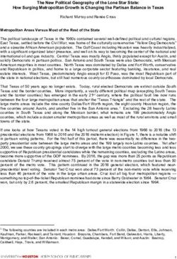 The New Political Geography of the Lone Star State: How Surging Metropolitan Growth is Changing the Partisan Balance in Texas