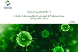 United Against COVID-19 A Guide To Keeping Our People Well & Workplaces Safe During Alert Level 2 - Third Edition As at May 2020