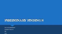 PRELIMINARY FINDINGS TOGORU SETTLEMENT NABAKA VILLAGE FIJI