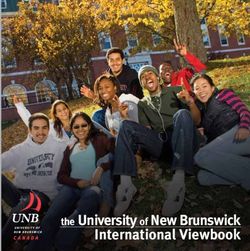 The University of New Brunswick - International Viewbook - PSUT