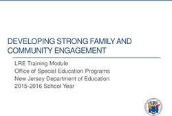 DEVELOPING STRONG FAMILY AND COMMUNITY ENGAGEMENT - LRE Training Module Office of Special Education Programs New Jersey Department of Education ...