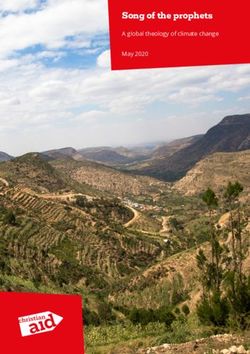 Song of the prophets A global theology of climate change May 2020 - Christian Aid