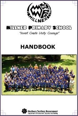 HANDBOOK Millner Primary School - "Invest Create Unity Courage"