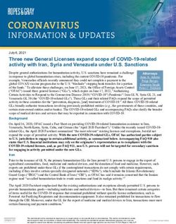 Three new General Licenses expand scope of COVID-19-related activity with Iran, Syria and Venezuela under U.S. Sanctions