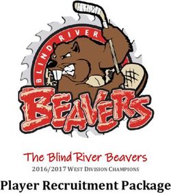 Player Recruitment Package - The Blind River Beavers 2016/2017 WEST DIVISION CHAMPIONS