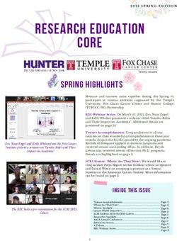 Research Education Core - SPRING HIGHLIGHTS - The Synergistic ...