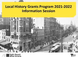 Local History Grants Program 2021-2022 Information Session