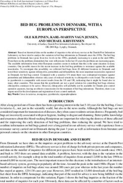 BED BUG PROBLEMS IN DENMARK, WITH A EUROPEAN PERSPECTIVE