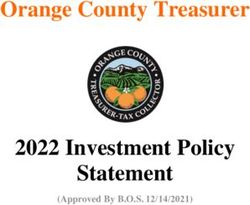Orange County Treasurer - 2022 Investment Policy Statement (Approved By B.O.S. 12/14/2021)