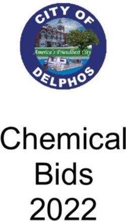 Chemical Bids 2022 - City of Delphos Ohio