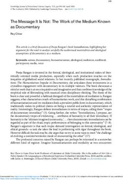 The Message It Is Not: The Work of the Medium Known as Documentary