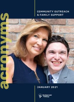 COMMUNITY OUTREACH & FAMILY SUPPORT - JANUARY 2021