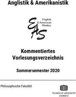 Anglistik & Amerikanistik - Kommentiertes Vorlesungsverzeichnis Sommersemester 2020 - TU Chemnitz
