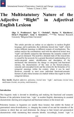 The Multistatutory Nature of the Adjective "Right" in Adjectival English Lexicon - IJICC