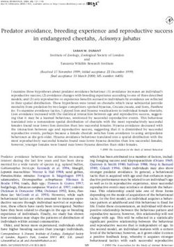 Predator avoidance, breeding experience and reproductive success in endangered cheetahs, Acinonyx jubatus