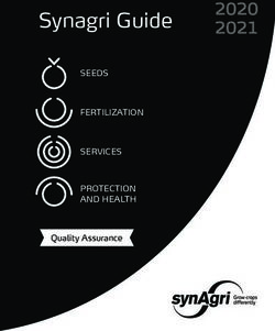 Synagri Guide SEEDS FERTILIZATION SERVICES PROTECTION AND HEALTH - Quality Assurance