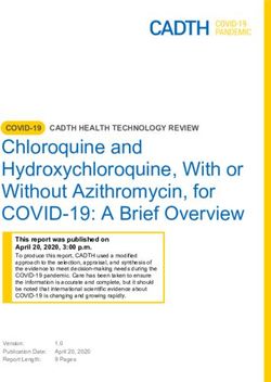 Chloroquine and Hydroxychloroquine, With or Without Azithromycin, for COVID-19: A Brief Overview - Cadth