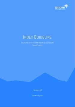 INDEX GUIDELINE - Version 1.0 - SOLACTIVE STAY AT HOME ONLINE SELECT EQUITY SERIES 2 INDEX