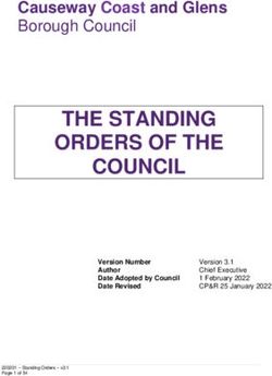 THE STANDING ORDERS OF THE COUNCIL - Causeway Coast and Glens Borough Council